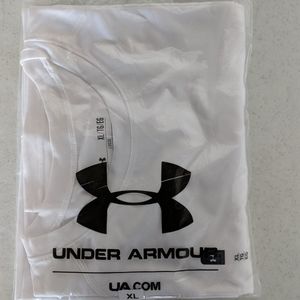 Under Armour XL Heat Gear white short sleeve men's